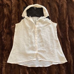 BCX Sheer White Blouse